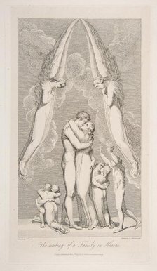 The Meeting of a Family in Heaven, from The Grave, a Poem by Robert Blair, March 1, 1813. Creator: Luigi Schiavonetti.