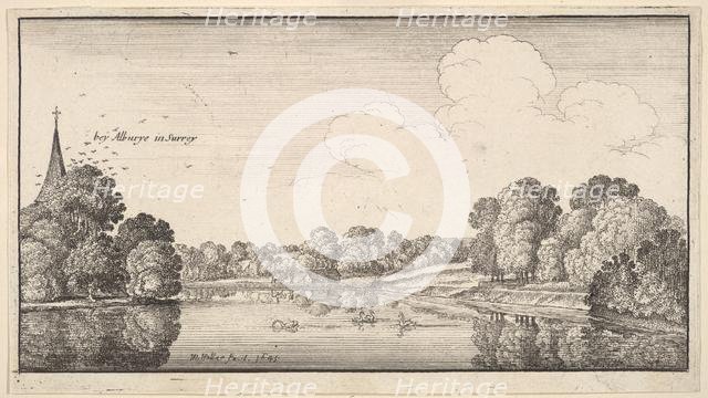 Views of countryside near Albury, Surrey, 1645. Creator: Wenceslaus Hollar.