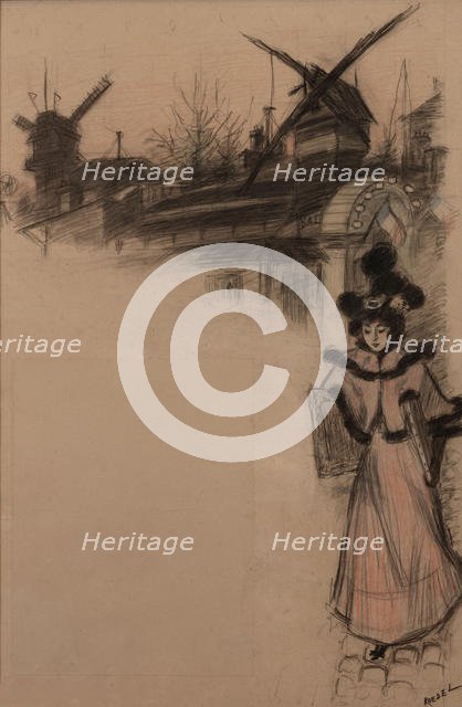 Moulin de la Galette (Study), 1896. Creator: Roedel, Auguste (1859-1900).