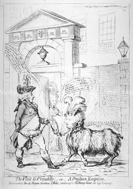 The Prince of Wales at York House, London, 1792.            Artist: Anon