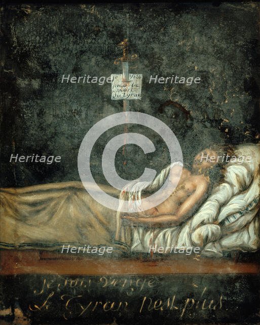 Louis-Michel Le Peletier, Marquis de Saint-Fargeau (1760-1793) on his deathbed, c. 1793. Creator: David, Jacques Louis (1748-1825).