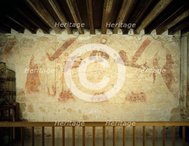 East wall mural, the Painted Chamber, Cleeve Abbey, Washford, Somerset, c2016. Artist: Jonathan Bailey.