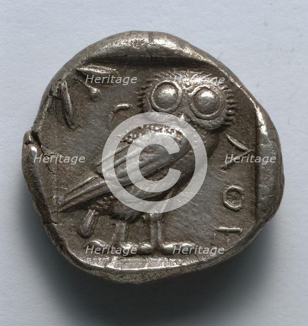 Stater: Owl (reverse), 514-407 BC. Creator: Unknown.