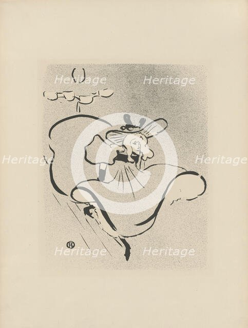 Jane Avril, 1893. Creator: Toulouse-Lautrec, Henri, de (1864-1901).