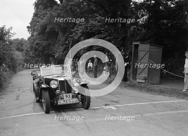MG Magnette of RWG Collins, winner of a premier award at the MCC Torquay Rally, July 1937. Artist: Bill Brunell.