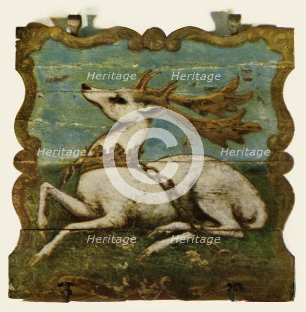 'Sign Board from the White Hart, Witley, Surrey', c1750, (1943).  Creator: Unknown.