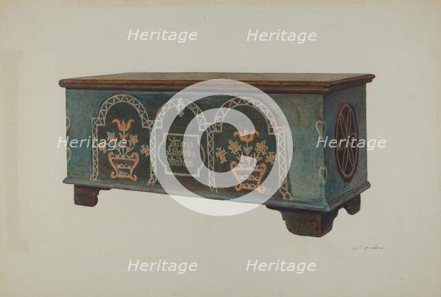Pa. German Chest, c. 1940. Creator: Carl Strehlau.
