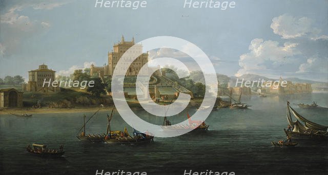 View of the Villa Costaguti and Villa Pamphilj Between Anzio and Nettuno. Creator: Anesi, Paolo (1697-1773).