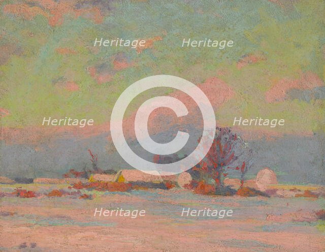 Winter evening, 1925-1930. Creator: Ludovit Cordak.