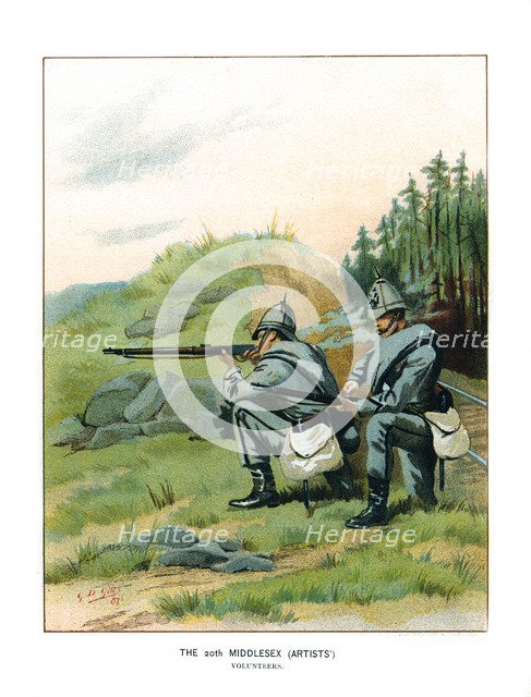 'The 20th Middlesex (Artists)', c1890.Artist: Geoffrey Douglas Giles