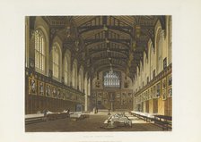 Hall of Christ Church, 1814. Artist: Tomkins, Thomas (1743-1816)