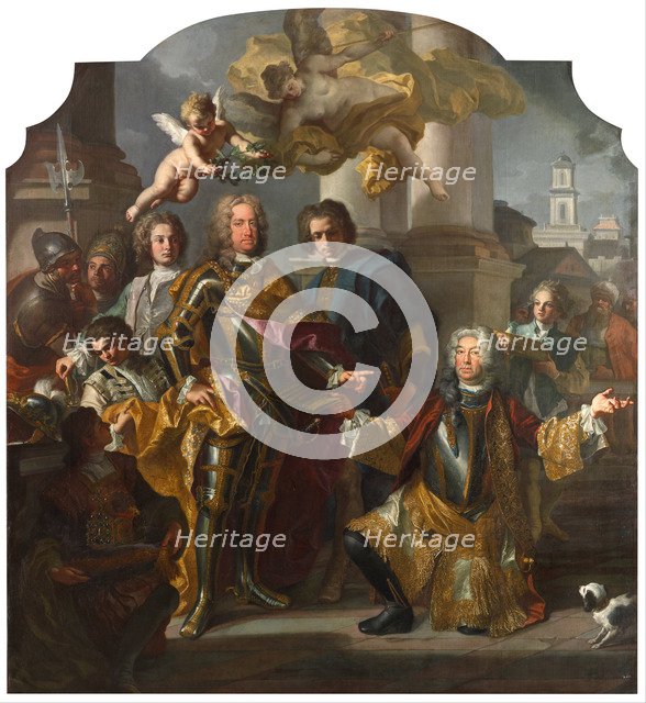 Emperor Charles VI and Count Gundacker von Althan, 1728. Artist: Solimena, Francesco (1657-1747)