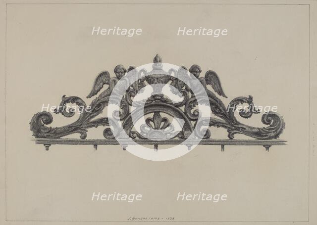 Cast Iron Gate Top, 1938. Creator: J. Howard Iams.