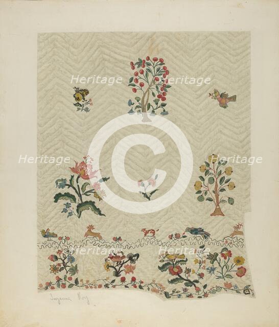 Bedspread, c. 1941. Creator: Suzanne Roy.