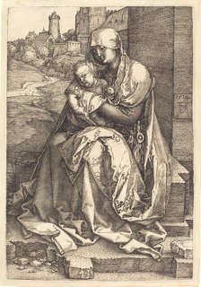 The Virgin and Child Seated by the Wall, 1514. Creator: Albrecht Durer.