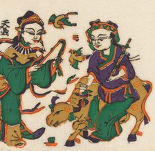 One hundred thirty-five woodblock prints including New Year's pictures (nianh..., 19th-20th century. Creator: Unknown.
