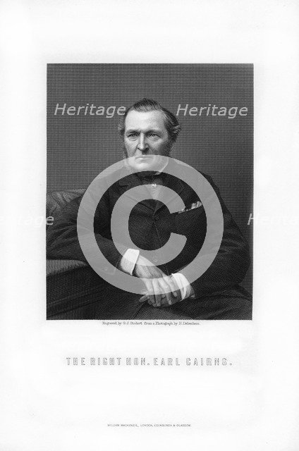 Hugh McCalmont Cairns, 1st Earl Cairns, British statesman, 1881.Artist: George J Stodart