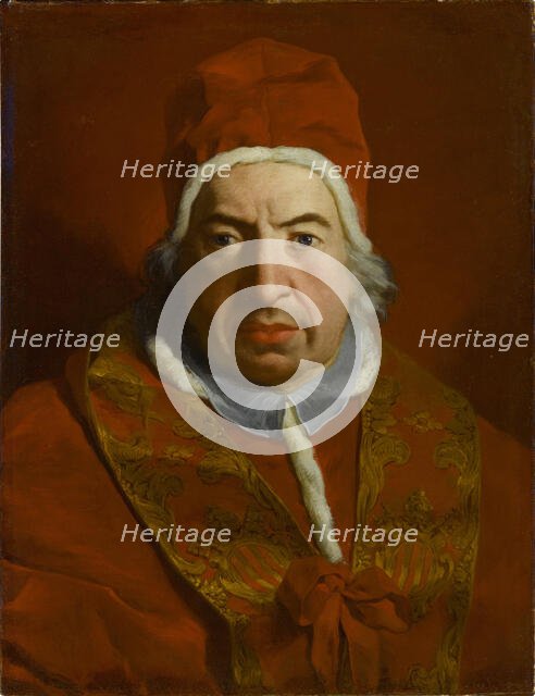 Portrait of the Pope Benedict XIV (1675-1758), c1746. Creator: Subleyras, Pierre (1699-1749).