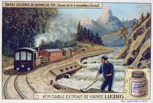 Various systems of railroads, Zermatt, Switzerland, c1900. Artist: Unknown