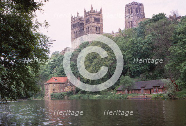 Durham Cathedral and River Wear, England, UK, 20th century. Artist: CM Dixon.