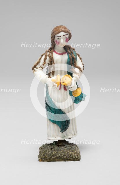 Woman Holding a Chalice, France, 1700/50. Creator: Verres de Nevers.