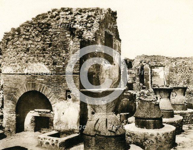 The bakery and mill, Pompeii, Italy, c1900s. Creator: Unknown.