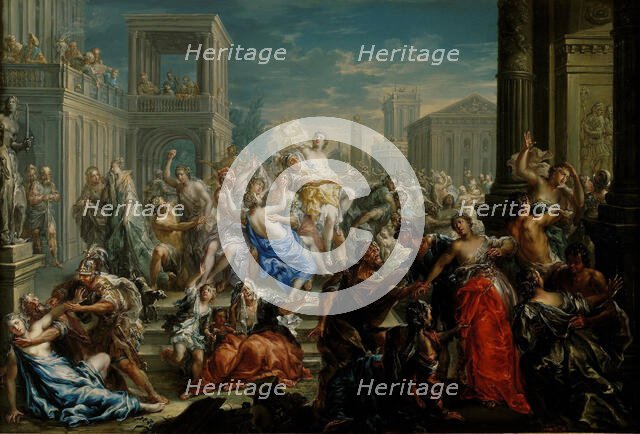 The Rape of the Sabine Women, First half of the 18th cent.. Creator: Platzer; Johann Georg (1704-1761).