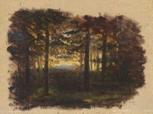 In the woods before sunset, 1860-1900. Creator: Jan Nowopacký.
