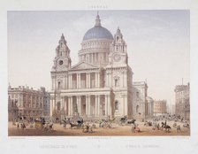 St Paul's Cathedral (new), London, c1855. Artist: Charles Riviere