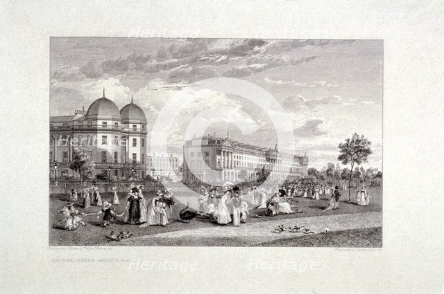 Hanover Terrace, Regent's Park, London, 1827. Artist: William Harvey