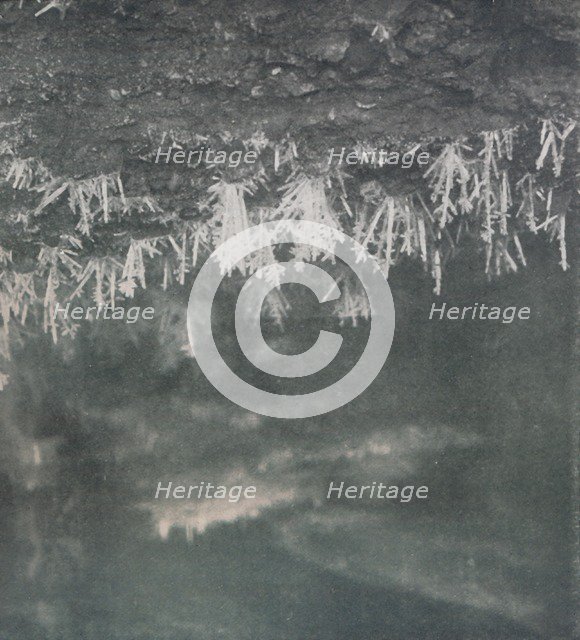 'Ice Crystals on the Roof of a Cave at the Head of the Alph River', c1911, (1913). Artist: Charles S Wright.