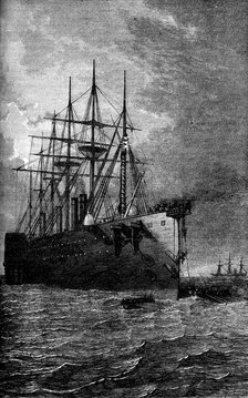 Picking up the Atlantic cable, 1866 (c1880). Artist: Unknown