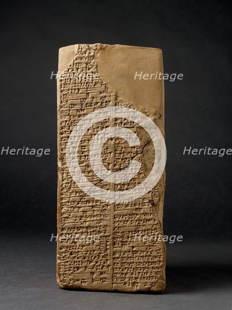 Sumerian King List Prism, Isin-Larsa period, c2004BC-c1595 BC. Artist: Unknown.