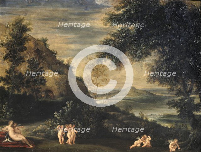 Landscape with Venus and Cupids. Creator: Francesco Albani.