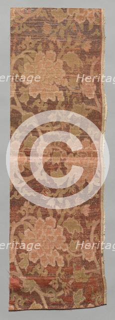 Textile Fragment, 1800s. Creator: Unknown.