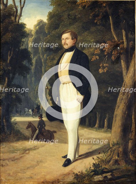 Portrait of Augustin Grisier (1791-1865) , c. 1840. Creator: De Dreux, Alfred (1810-1860).