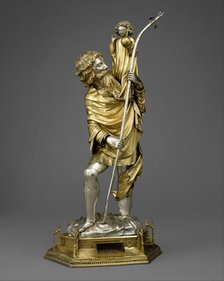 Reliquary Statuette of Saint Christopher, French, ca. 1375-1425. Creator: Unknown.