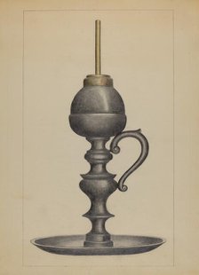 Camphene Lamp, c. 1936. Creator: Herman Bader.