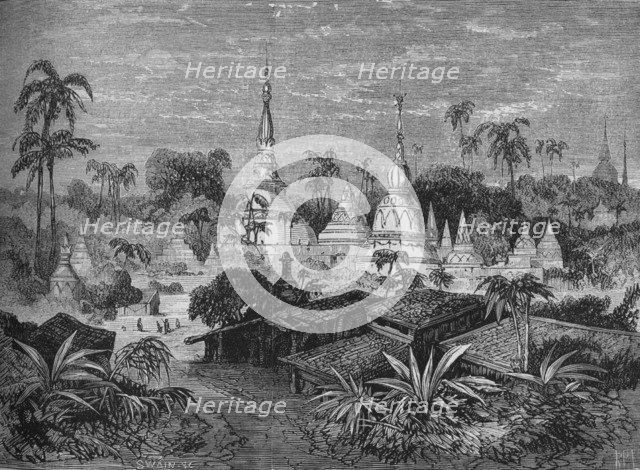 'Pagodas, near Pegu', c1880. Artist: Joseph Swain.