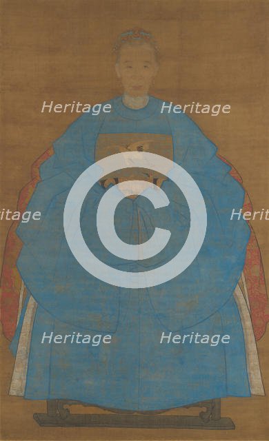 Portrait of an Old Lady, dated "xinyou" (1561 or 1621?). Creator: Ruan Zude.