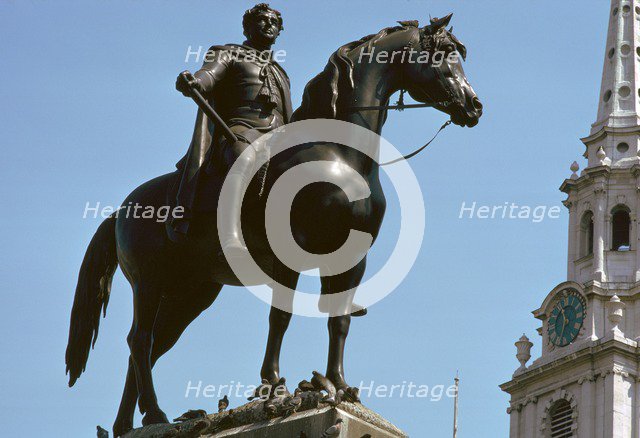 Equestrian Statue of King George IV, 19th century. Artist: Francis Legatt Chantrey