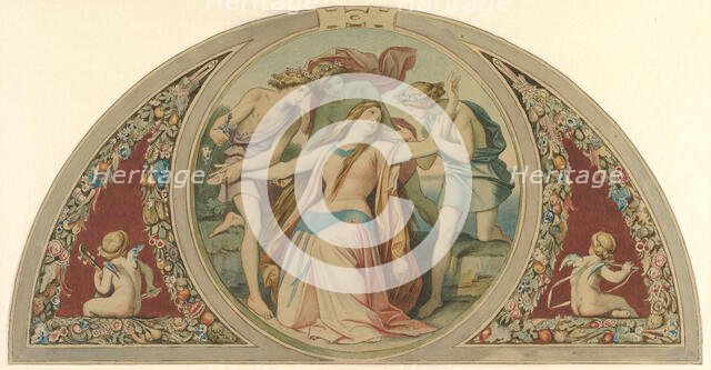 Three Boys Save the Despairing Pamina from Suicide, 1864. Creator: Moritz von Schwind.