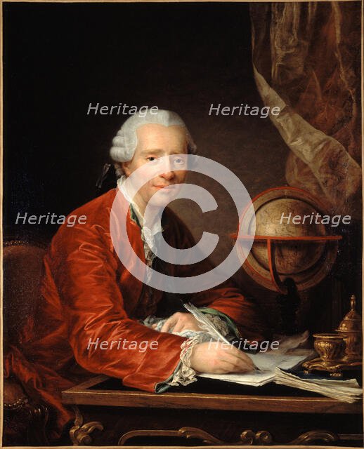 Portrait of Jean Le Rond d'Alembert (1717-1783), mathematician and philosopher, 1777. Creator: Catherine Lusurier.