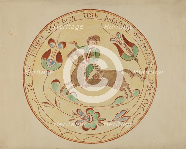 Pa. German Plate, 1935/1942. Creator: Unknown.