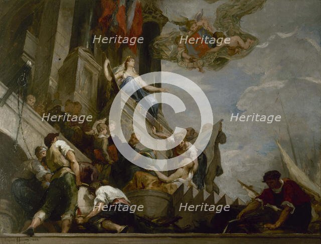 Sketch for the town hall of the 12th arrondissement, Paris: Industries, c.1880.  Creator: Eugène Romain Thirion.