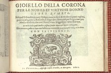 Corona delle Nobili et Virtuose Donne: Libro I-IV, page 85 (recto), 1601. Creator: Cesare Vecellio.