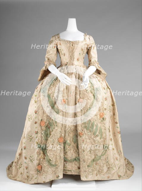 Robe à la Française, French, 1770-75. Creator: Unknown.