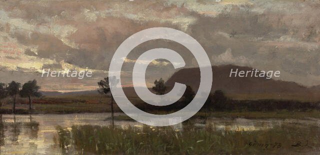 Landscape from the Surroundings of Göteborg, 1873. Creator: Berndt Lindholm.