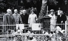 Six Russian scientists honouring the memory of Ferdinand Loesch, c1950s. Creator: Unknown.