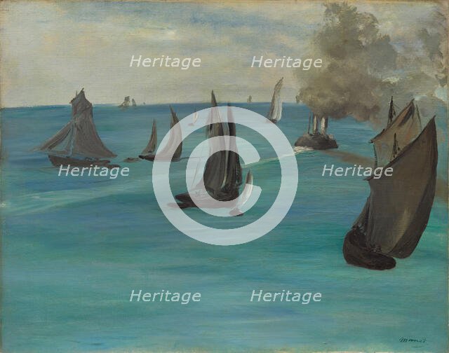 Sea View, Calm Weather (Vue de mer, temps calme), 1864. Creator: Edouard Manet.